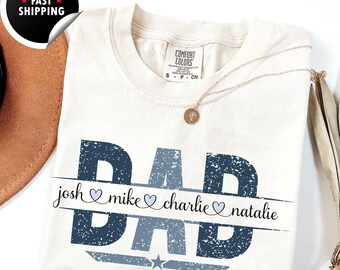 Comfort Colors® Personalized Dad Shirt Gift For Father's Day, Gift For Grandfather, Cool Grandpa Shirt, Father's Day Gift For Grandpa