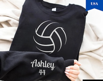 Gepersonaliseerde volleybalsweater, trui volleybal moeder, volleybal T-shirt, Game Day volleybal, cadeau voor volleybalspeler, cadeau voor haar