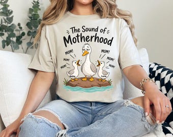 Personalized Goose Mom Shirt, Mom Mom Mom Custom Name Tee, Funny Mother’s Day Gift For Mom, Mama Goose Shirt, Cute Mom Life Tee