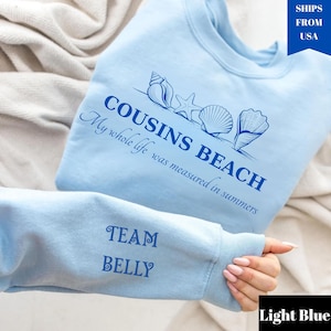 Cousins Beach Custom Sweatshirt, The Summer I Turned Pretty Shirt, Team Conrad, Team Jeremiah, Team Belly Summer Vibe Trending Movie Sweater