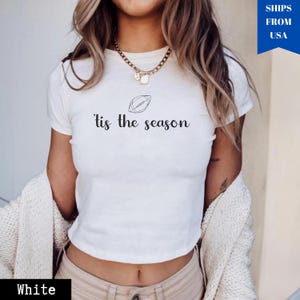 Y2K Football Baby Tee: Game Day Fitted Shirt
