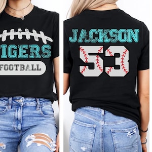 Football Shirt, Football Spirit Wear, Football Bling, Customize Custom Football Shirt, Football Mom Shirt, Team Name Mascot Shirt,