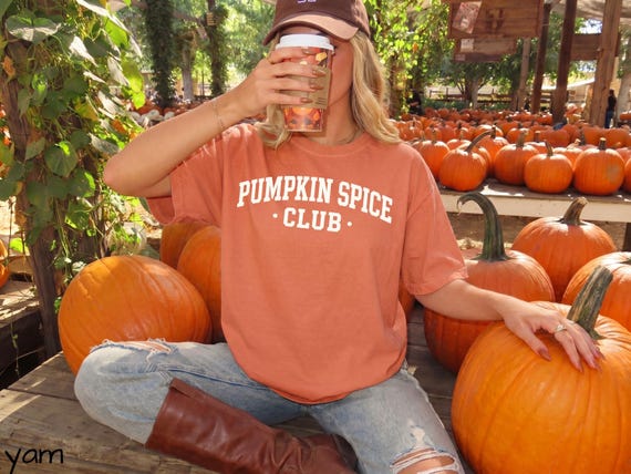 Pumpkin Spice Club Shirt, Fall Comfort Colors Tee, Autumn Pumpkin Patch T-Shirt, Vintage Collegiate Graphic Tee, Cozy Fall Shirt