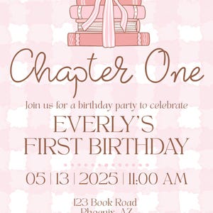 Chapter ONE - First Birthday Invitation - Etsy