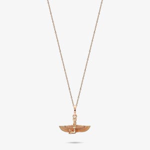 Real Gold Isis Pendant Necklace, Minimalist Egyptian Goddess Amulet, Spiritual Gift for Daughter, Gold Charm Necklace, 10K Gold Necklace image 11