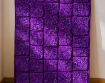 Purple Moroccan rug checkered, Gorgeous moss rug, cute art deco area rug, sheepskin handmade rug, berber beni ourain rug, grid custom rug