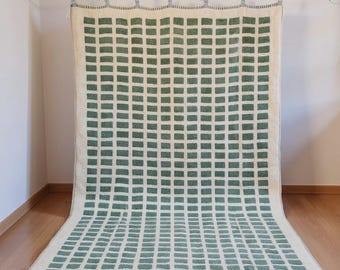 Marokkanischer Teppich, Schaffell Beni Ourain Teppich, Weißer und Grüner Teppich, Berber Teppich, Berber Teppich, Berber Teppich, Berber Teppich, Berberteppich