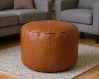 Footstool pouf leather, morocco ottoman pouf, berber floor cushion, fantasy patio furniture, custom personalized gift, meditation cushion
