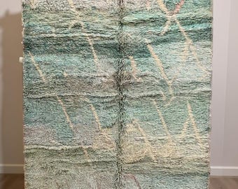 Berberteppich, salbeigrüner Teppich, ästhetischer Teppich, Berberteppich, Berberteppich, Schaffellteppich, Beni Ourain Teppich