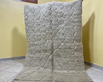 Beni ourain rug all wool berber rug, Moroccan rug, Custom area rug, Handmade rug, Genuine lamb wool
