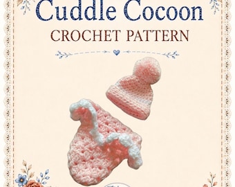 Crochet Pattern for Infant Loss – Cuddle Cocoon, Mini Hat | Digital Download | PDF + Digital Planner Compatible