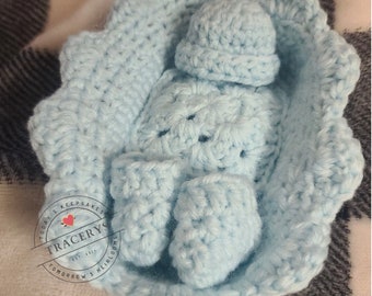 Infant Loss Cuddle Cradle Set Plus Keepsake Booties, Made to Order