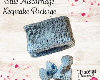 Blue Miscarriage Keepsake Crochet Package