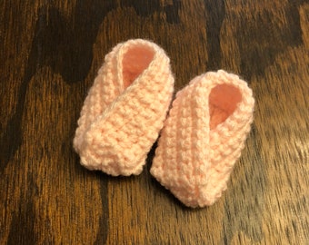 Baby booties, Crossover Booties, Handmade baby booties