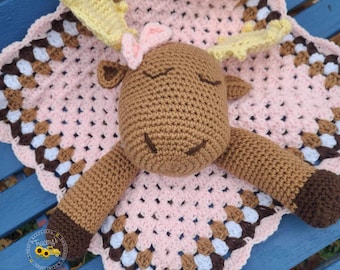 Moose Lovey, Security Blanket,  custom made, Moose blanket