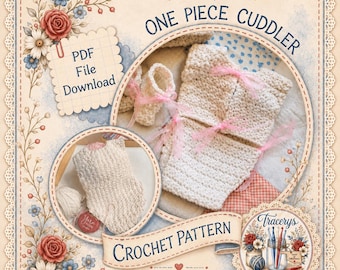 Crochet Patterns for Infant Loss – One Piece Cuddler Preemie Outfit | Digital Download | PDF