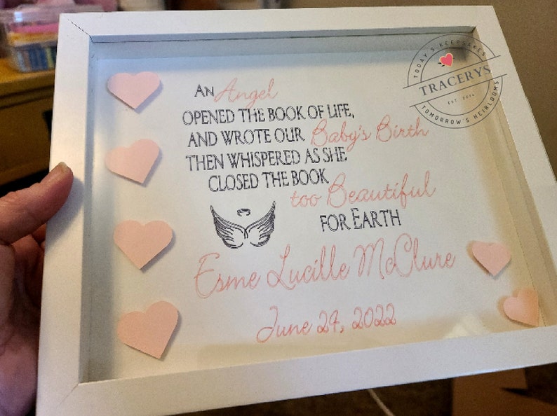 Infant Loss Shadow Box Bereavement Keepsake Custom Infant Etsy