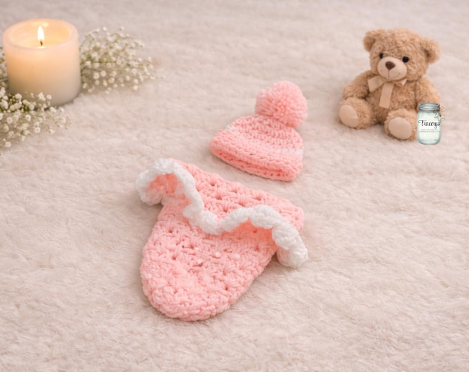 Featured listing image: Hand-Crocheted Angel Baby Cuddle Cocoon and Hat | Infant Loss Keepsake | Miscarriage Memorial