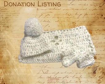 Donated Infant Loss Cuddle Cradle or Cocoon – Handmade Crochet Bereavement Keepsake for Grieving Families
