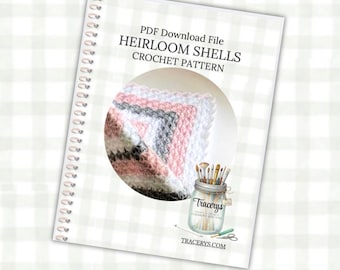 Heirloom Shells Blanket Crochet Pattern, Baby Afghan PDF Pattern