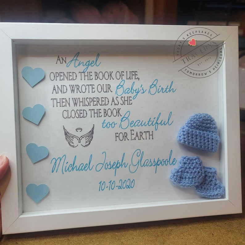 Infant Loss Shadow Box Bereavement Keepsake Custom Infant Etsy