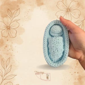 Crochet Infant Loss Keepsake Set | Angel Cuddle Cradle, Micro Blanket bild 5