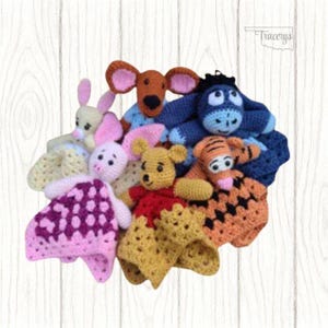 Winnie-the-Pooh character Lovey Blankets,  custom request, made to order