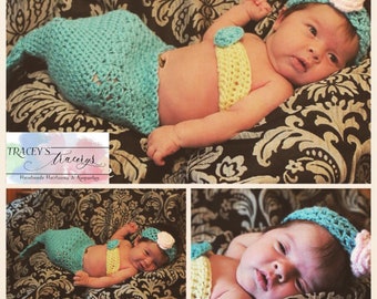 Custom handmade mermaid Baby Cocoon, cuddle cocoon, baby photo prop, baby shower, coming home outfit