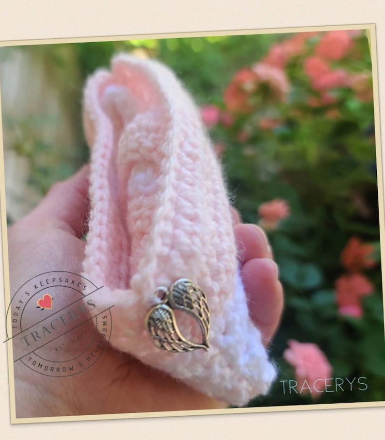 Crochet Infant Loss Keepsake Set | Angel Cuddle Cradle, Micro Blanket bild 11