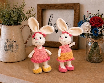 Handmade Crochet Bunny Doll – Custom Color Plush Keepsake