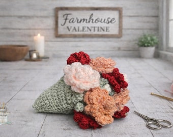 Crochet Rose Bouquet, Handmade Forever Flowers, Custom Color Roses, Anniversary Gift, Valentine’s Day Gift, Mother’s Day Flowers, Home Decor