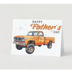 Druckbare 5x7 Vatertagskarte - Retro Classic Trucks - 1974 Chevy Square Body Pick-up Truck - sofortiger Download - print at home Karten