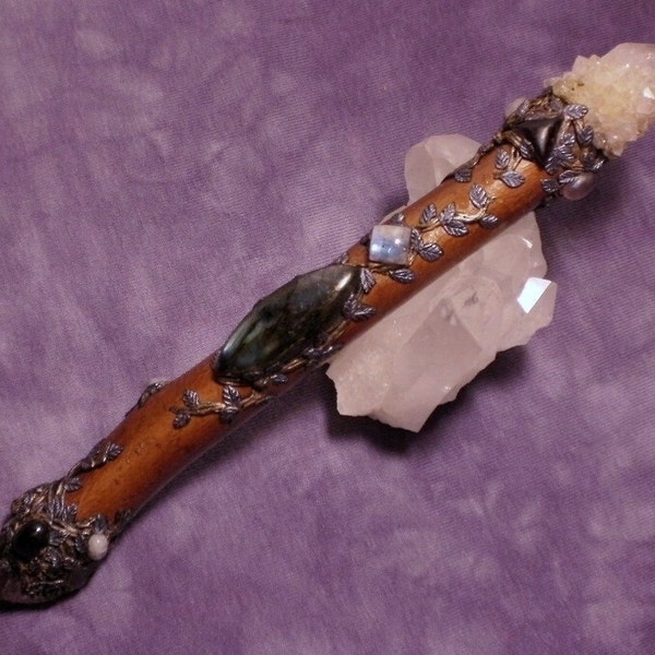 Faerie Glen - Spirit Quartz and Labradorite Wand