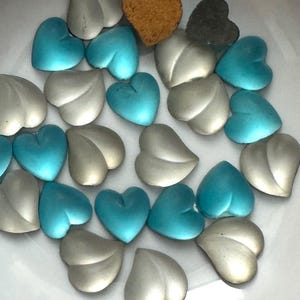 Vintage Milchglas Herz Cabochons vereitelt 8 mm blau oder 7 mm klar Schmuck Cabs/Craft Verschönerung Juwelen C15-92-E
