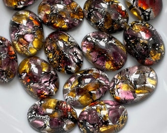 Vintage Glass Cabochons 8mm Milk Red Cherry Cabs NOS Rhinestones Rounds #1188 Vintage Glass Cabochons 8mm Milk Red Cherry Cabs NOS Rhinestones Rounds #1188