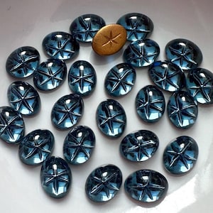 Vintage Stern Saphir Cabochons Swarovski Montana Blau 8x6 Blau Art 2191 Schmuck Cabs C6-51-C