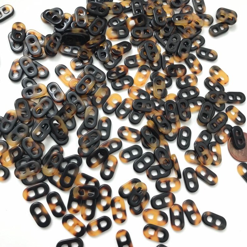 Resin Tortoise Connector Links 158 Beads Brown /& Caramel Open Oval Open 15x8 Link