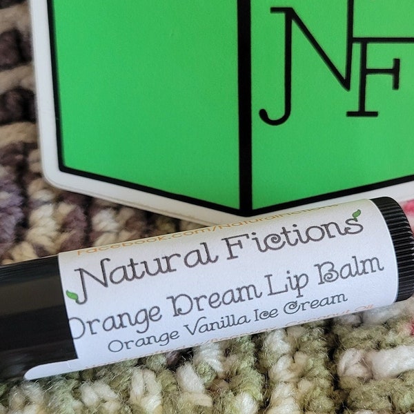 Orange Dream Lip Balm - Beeswax Lip Balm, Orange, Vanilla, Ice Cream, Dye Free, Eco-Friendly, Spring, Summer, Foodie, Gift Ideas