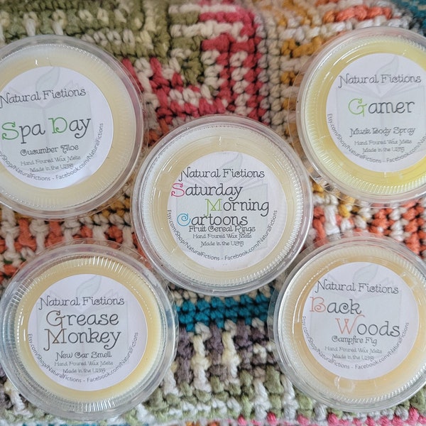 Me Time Wax Melts - Relax, Wins, Spa, Gamer, Cars, Camping, Cartoons, Retro, Eco-Friendly, Beeswax, Soy Wax, Tarts, Dye Free, Gift Ideas