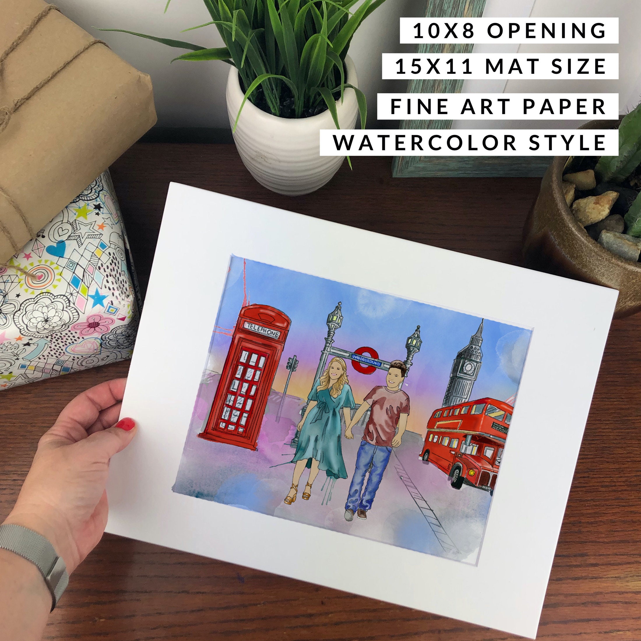 Portrait Painting Illustration from Photos with background | Etsy