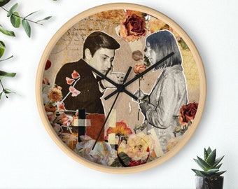 Custom Design Wall Clock with Photo Collage, Personalized Gift, Housewarmings, Anniversaries, birthdays and any special day