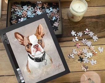 Custom jigsaw Puzzle, Personalized Puzzle, 30, 100, 252, 500, 1014 piece. Puzzle of Pet, dog, cat, for kids, Birthday gift, pet lovers gift.