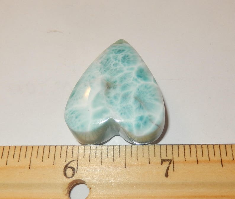 large hole Drilled Larimar Heart