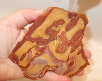 Jasper slab - red and yellow rough