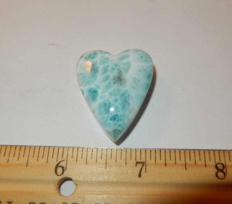 large hole Drilled Larimar Heart