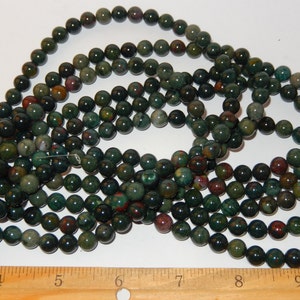 Bloodstone 8mm bead strand image 4