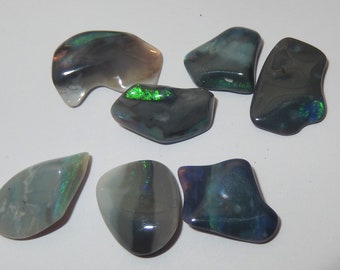 Black Opal / fire opal- polished freeform