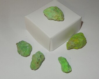 Gaspeite- rough- group of five pieces