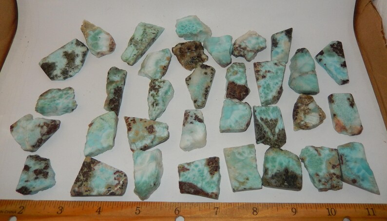 Larimar slab raw image 5