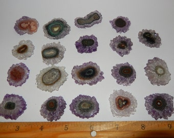 Amethyst/Quartz stalactite slice